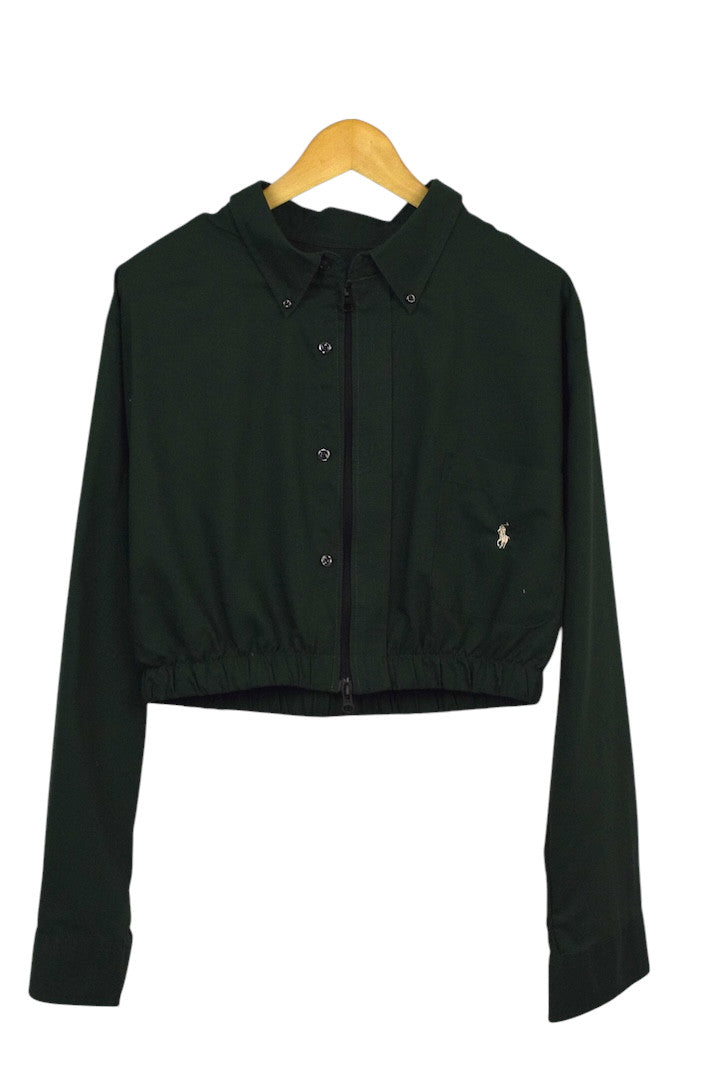 Reworked Ralph Lauren Brand Crop Jacket-Top