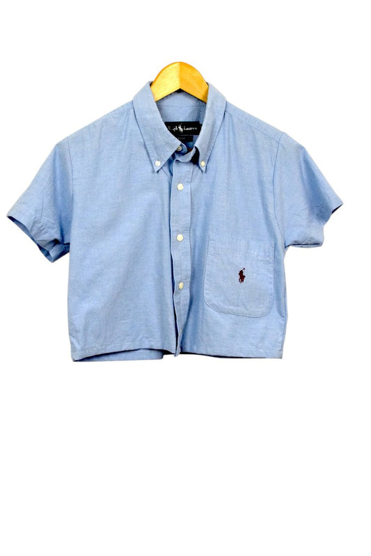 Reworked Ralph Lauren Brand Crop Top
