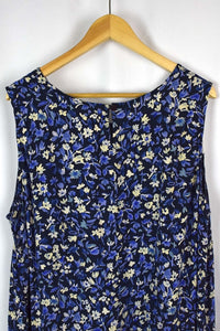 Blue Floral Print Dress