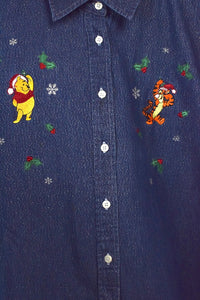 Christmas Winnie The Pooh Christmas Denim Top