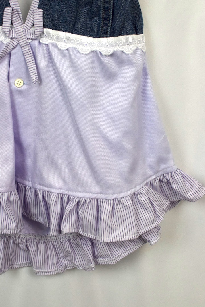Reworked Lavender Tie Up Top
