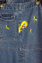 Load image into Gallery viewer, 90s Ladies Tweety Bird Denim Overalls
