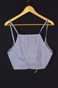 Reworked Striped Tie-Up Top