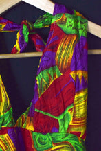 Load image into Gallery viewer, Reworked Abstract Print Tie Up Top
