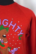 Load image into Gallery viewer, 80s/90s Naughty Christmas Bear Sweatshirt
