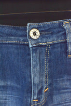 Load image into Gallery viewer, Reworked Pleated Denim Mini Skirt
