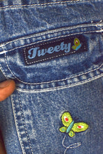 Load image into Gallery viewer, 90s Ladies Tweety Bird Denim Overalls
