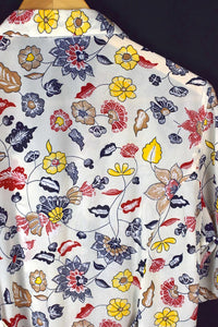 White Floral Print Dress