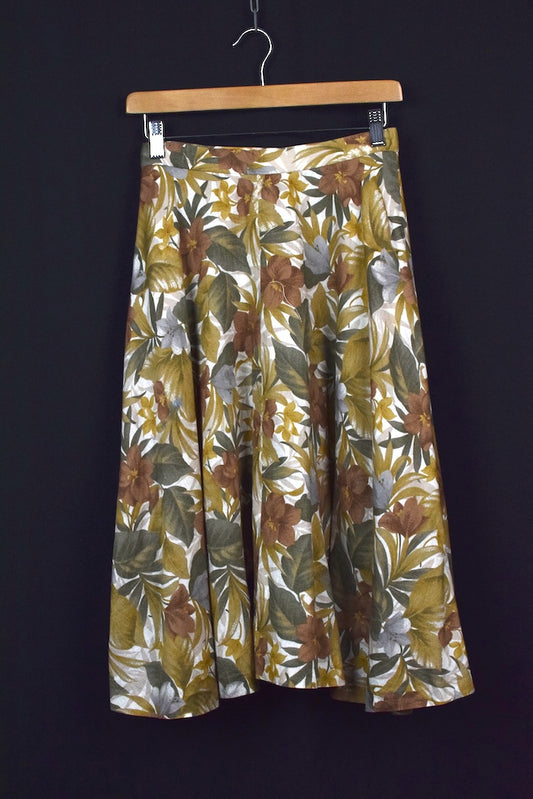 Reworked Floral Print Skirt