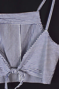 Reworked Striped Tie-Up Top