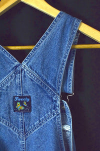 90s Ladies Tweety Bird Denim Overalls