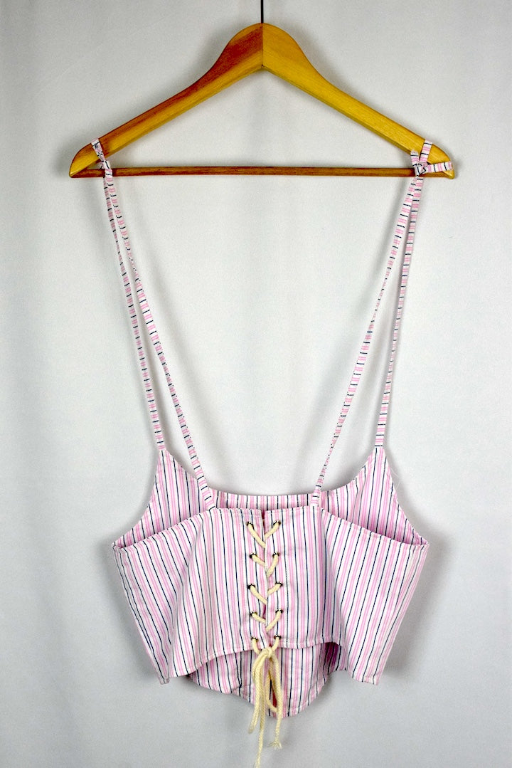 Reworked Ralph Lauren Brand Corset Style Top