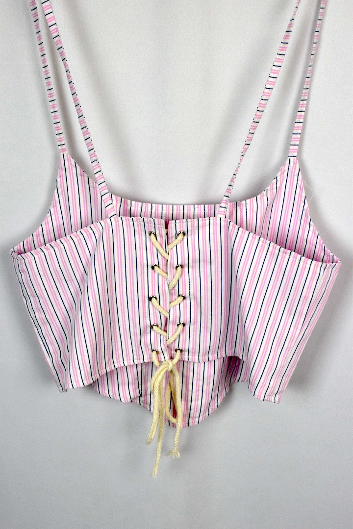 Reworked Ralph Lauren Brand Corset Style Top