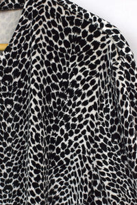 White Cheetah Print Blouse
