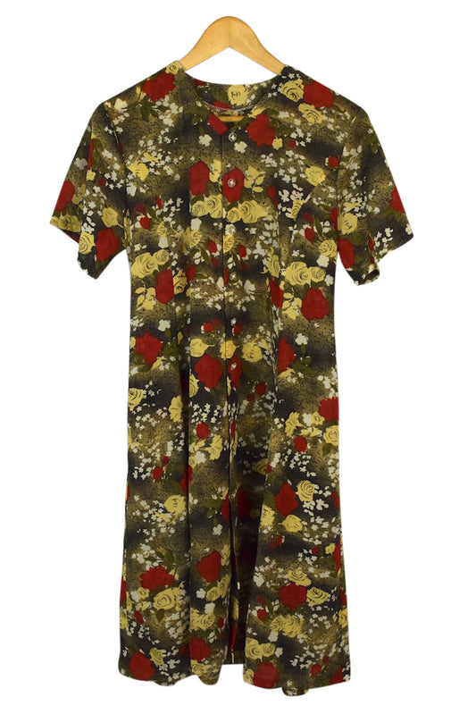 Reworked Rose Print Dress