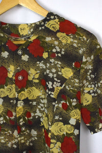 Reworked Rose Print Dress