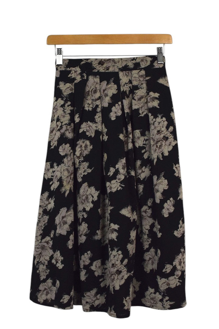 Reworked Floral Print Skirt