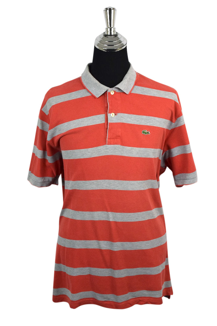 Striped Lacoste Brand Polo Shirt
