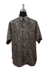 Abstract Square Print Shirt