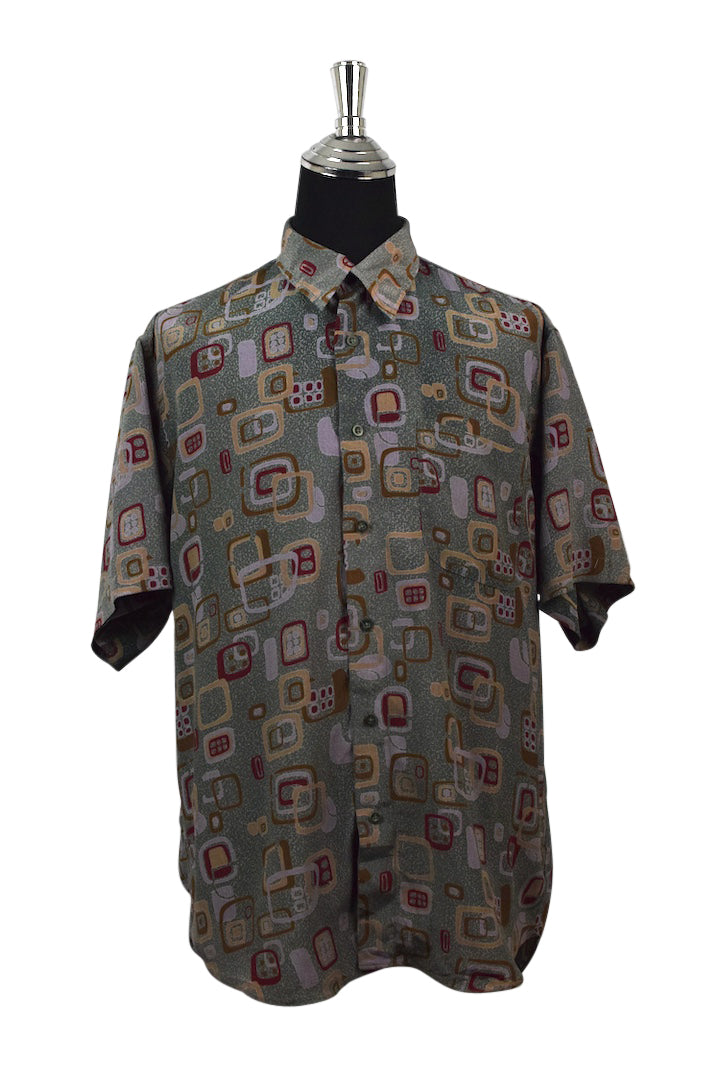 Abstract Square Print Shirt