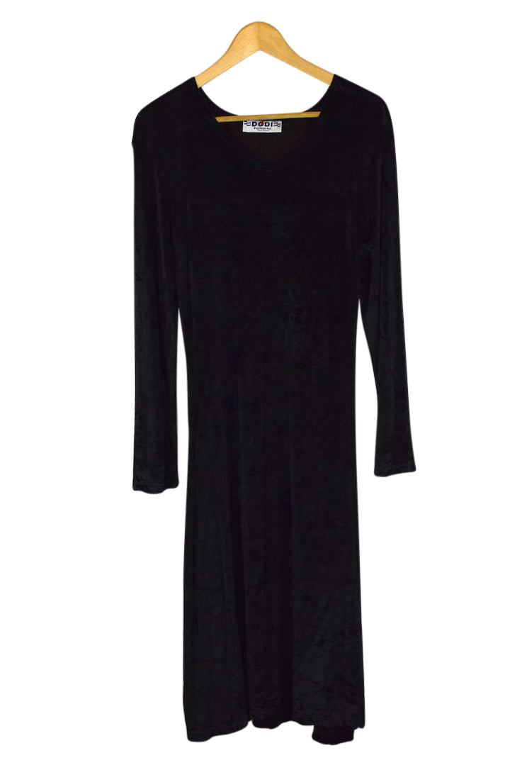 80s/90s Black Velvet Dress