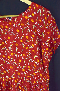 Reworked Abstract Print Dress