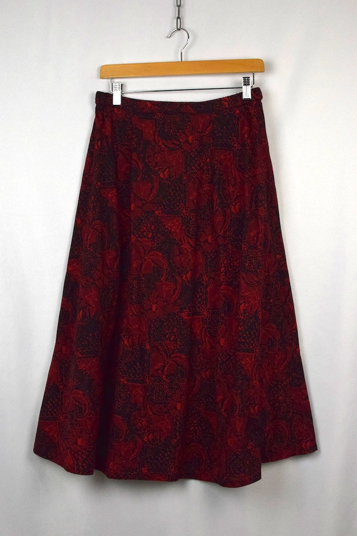 Reworked Floral Print Skirt