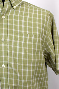 Eddie Bauer Brand Green Checkered Shirt