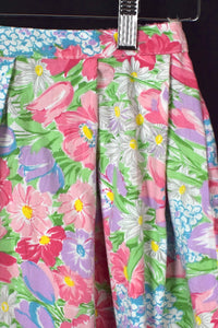 Reworked Floral Print Skirt