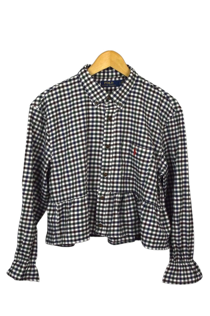 Reworked Cropped Ralph Lauren Brand Top