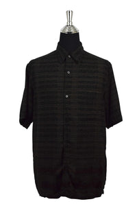 Black Abstract Print Party Shirt