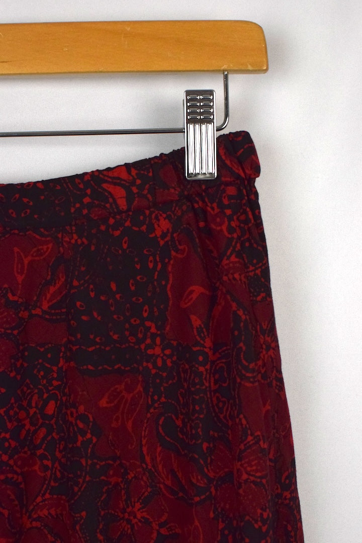Reworked Floral Print Skirt