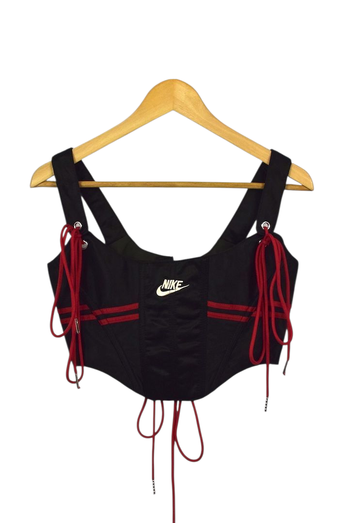 Reworked Nike Brand Corset Style Top