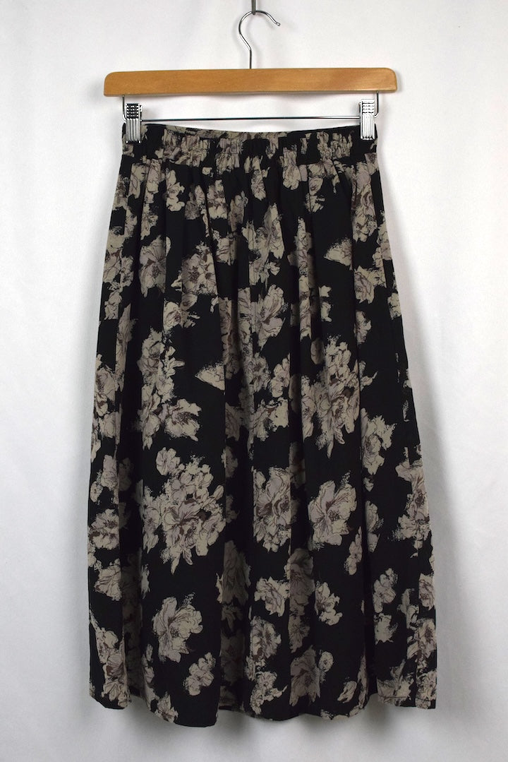 Reworked Floral Print Skirt