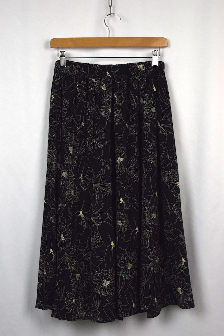 Reworked Floral Print Skirt
