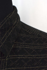 Black Abstract Print Party Shirt