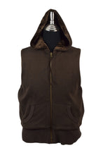 Load image into Gallery viewer, Reversible Brown Faux Fur Vest
