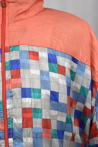 Square Print Spray Jacket