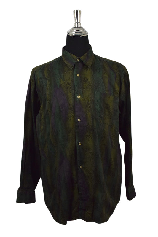 Abstract Leaf Print Shirt