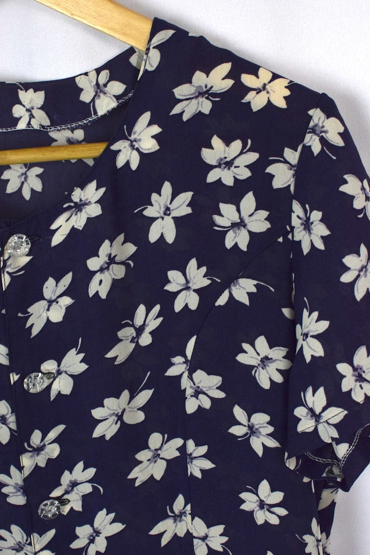 Reworked Floral Print Dress