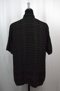 Black Abstract Print Party Shirt