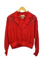 Load image into Gallery viewer, 80s Red Blouse

