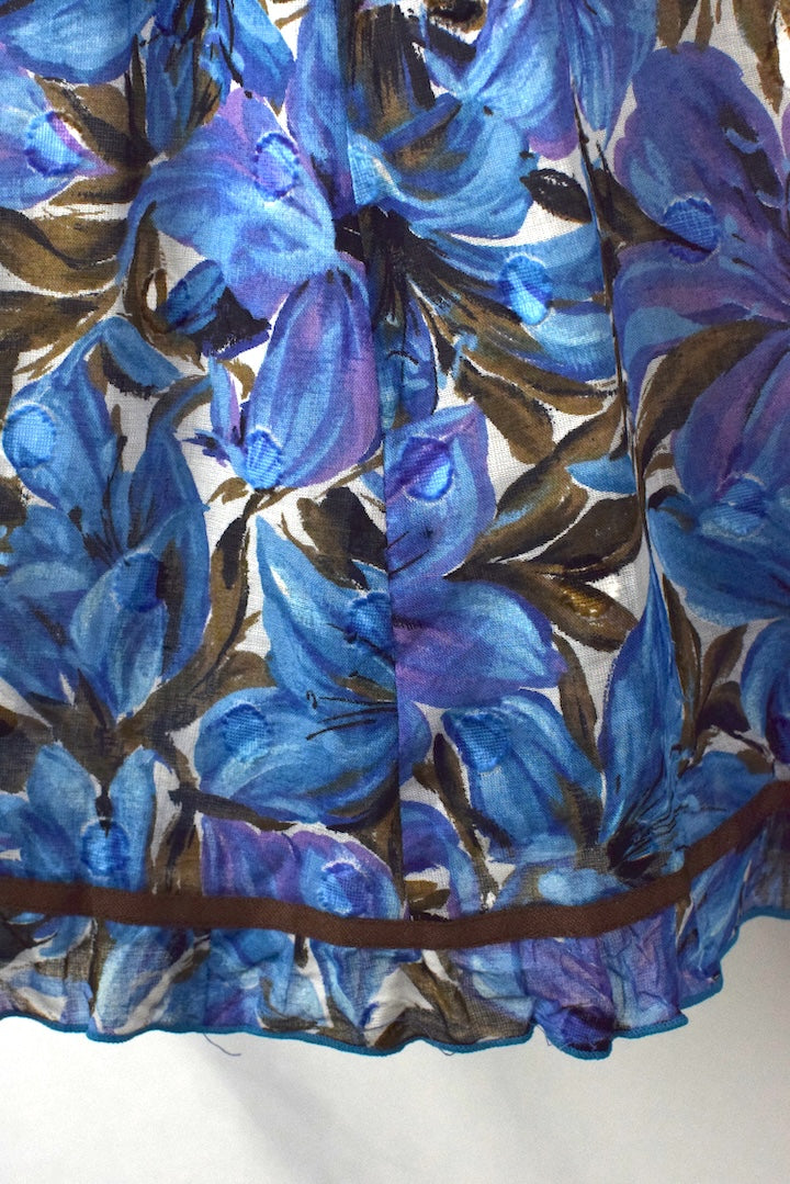 Reworked Floral Print Skirt