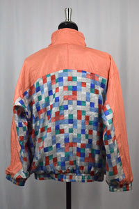 Square Print Spray Jacket