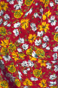 Reworked Floral Print Tie Up Top