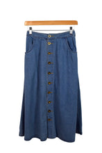 Load image into Gallery viewer, Reworked Light Blue Denim Skirt
