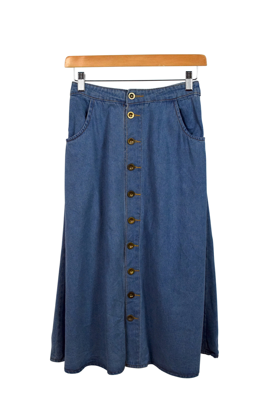 Reworked Light Blue Denim Skirt