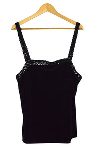 DEADSTOCK Black Sequin Velvet Top