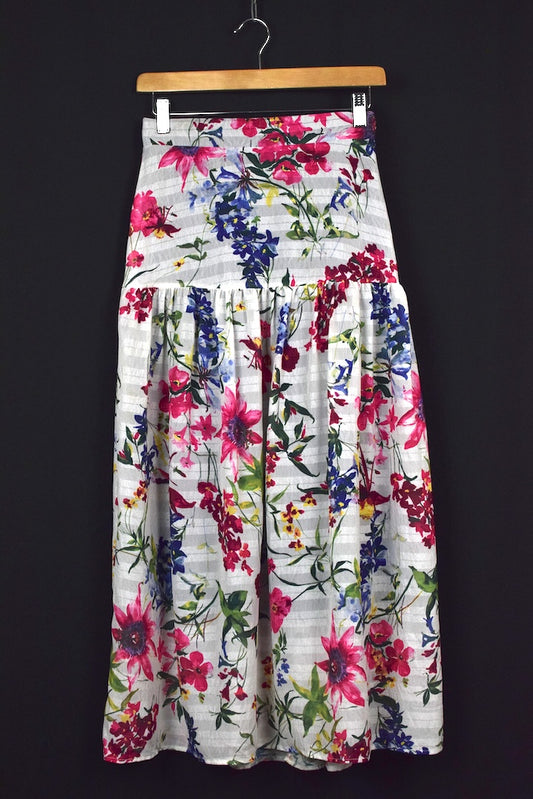 Colourful Floral Print Skirt