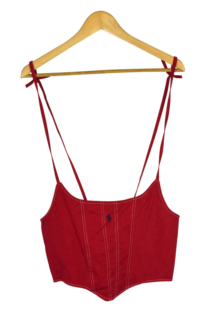 Reworked Ralph Lauren Brand Corset Style Top